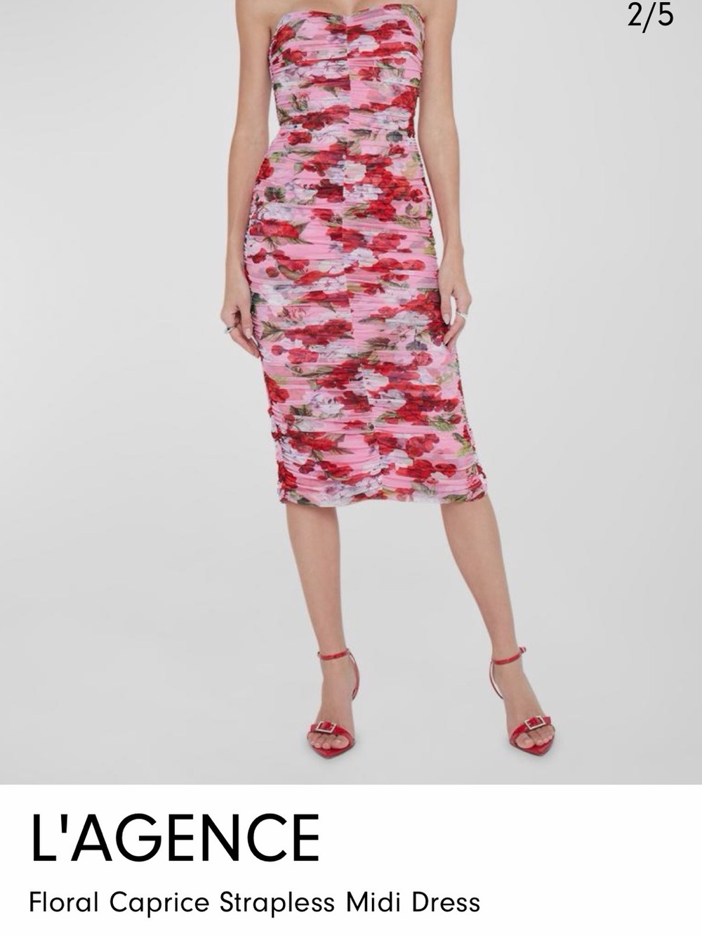 🌸 L’AGENCE Floral Caprice Strapless Midi Dress
Size: 10 Condition: New with tags
